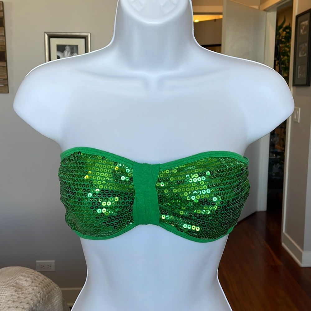 Green Sequin Bandeau